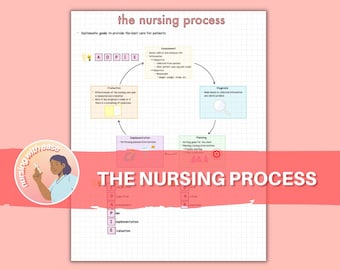 The Nursing Process | 1 Page | Nursing Student | Digital Download