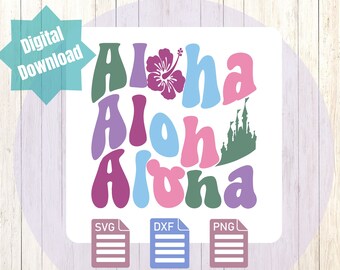 Aloha Retro Font Svg, Retro Park Svg, Theme Park Svg, Retro Vacation tee Shirts Family Vacation svg, Polynesian Resort Svg, Poly Shirt