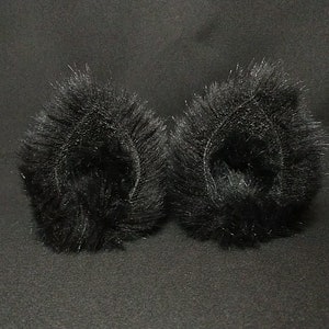 Black Nekomimi cat ears with hair clip made in Japan image 1