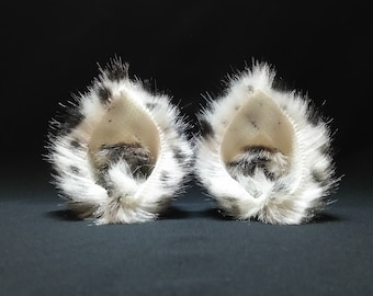 Snow Leopard Nekomimi ( beast cat ears ) - with hair clip - made in Japan