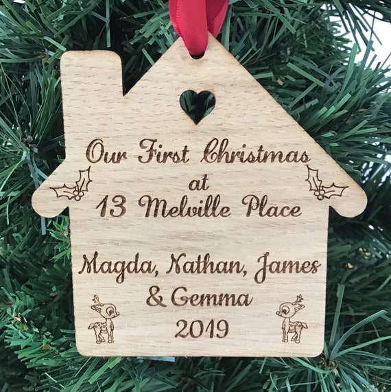 Personalised First Christmas Bauble Tree 1st Mr /& Mrs Couple Keepsake Gift Xmas