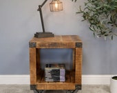 Bedside Table Nightstand With Wheels Side Storage End Display Furniture Unit New