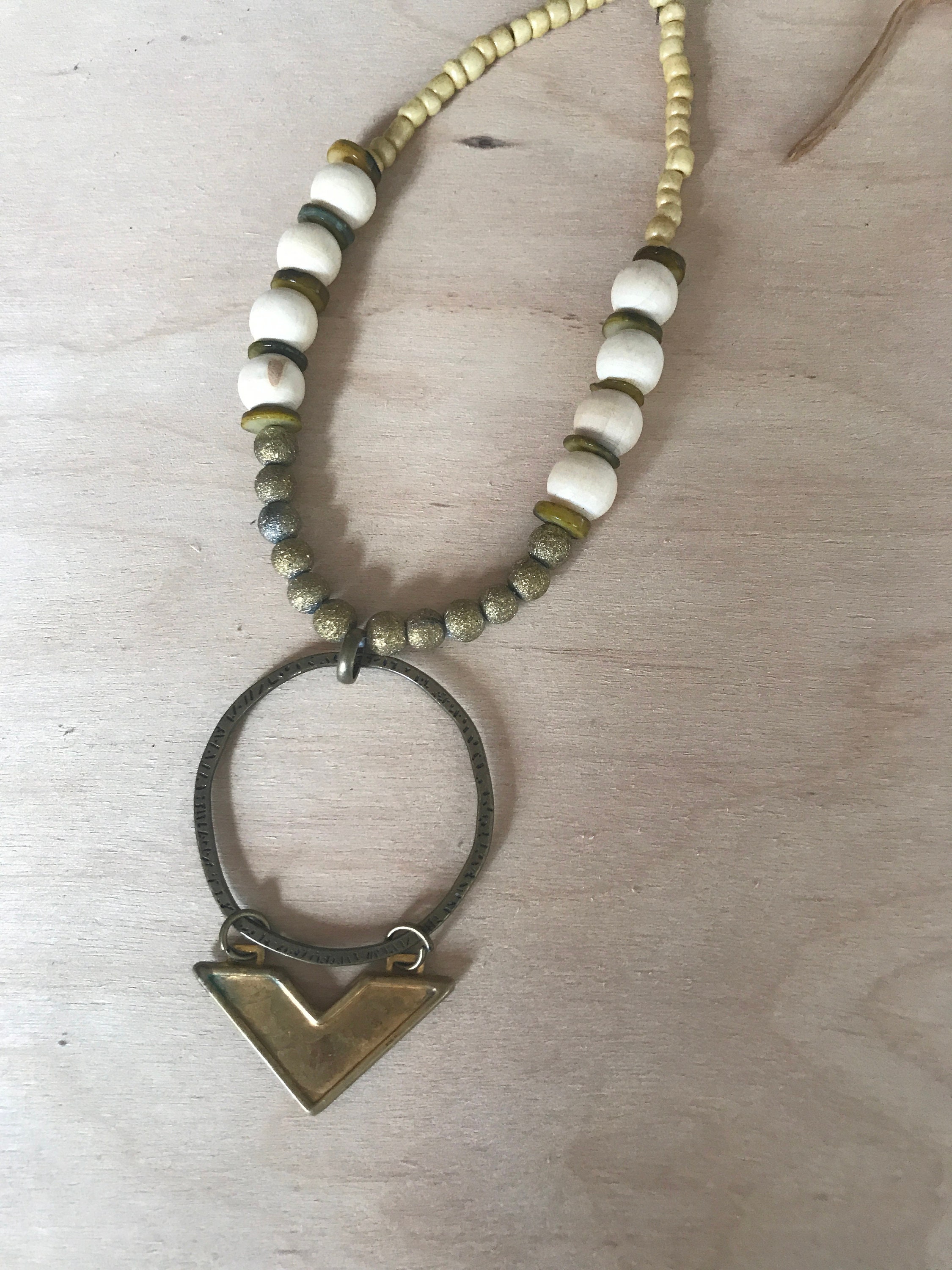 Recyled Hardware Necklacewomen's Beaded Necklacegold Etsy