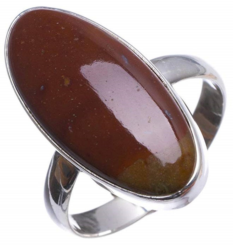 Silver Ring,Blood Stone Ring Gift For Mother Sterling Ring Natura Blood Stone Ring in 925 Sterling Silver Christmas Gift Gift For Her