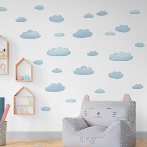 Cloud Wall Decals for Kids Room, Nursery Clod Wall Stickers, Cloud Wall Decor, Playroom Wall Decals