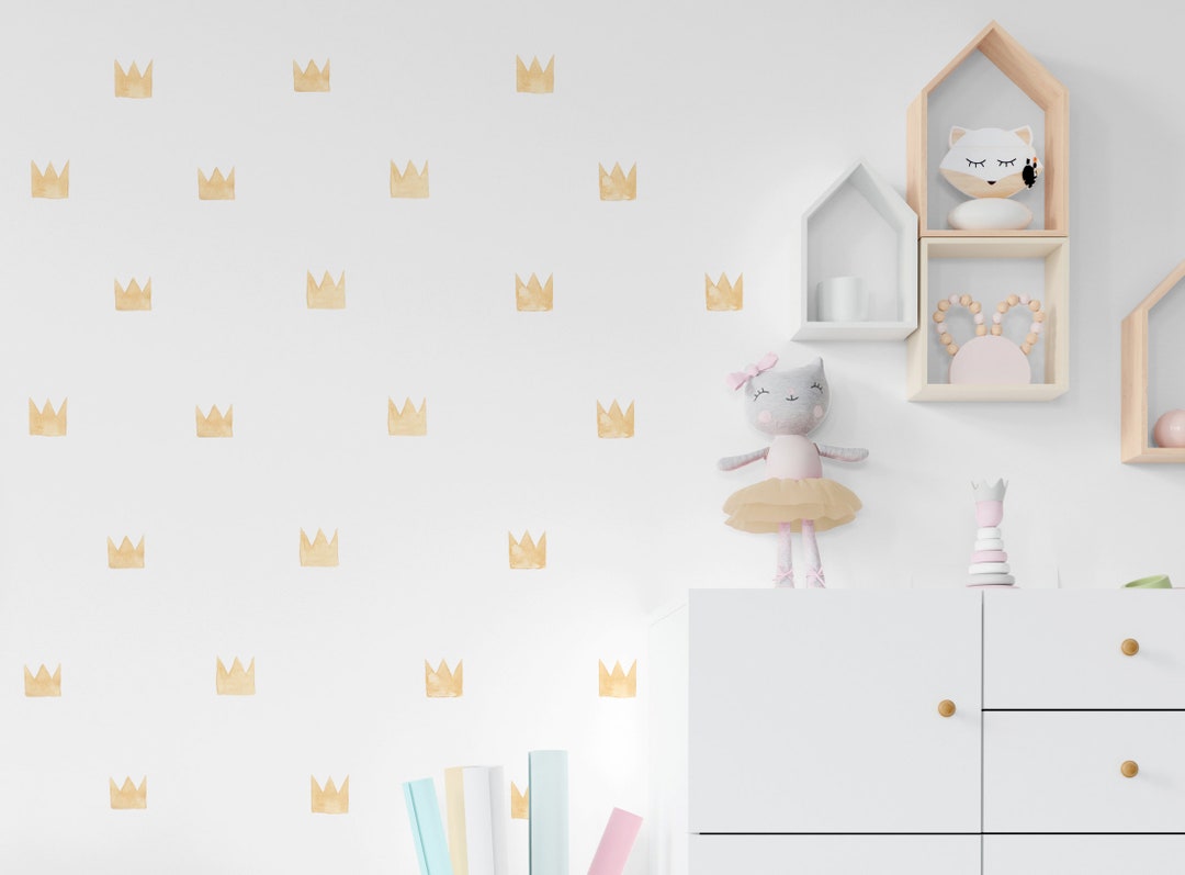 Crown Wall Decals, Kids Room Wall Stickers, Nursery Wall Decal