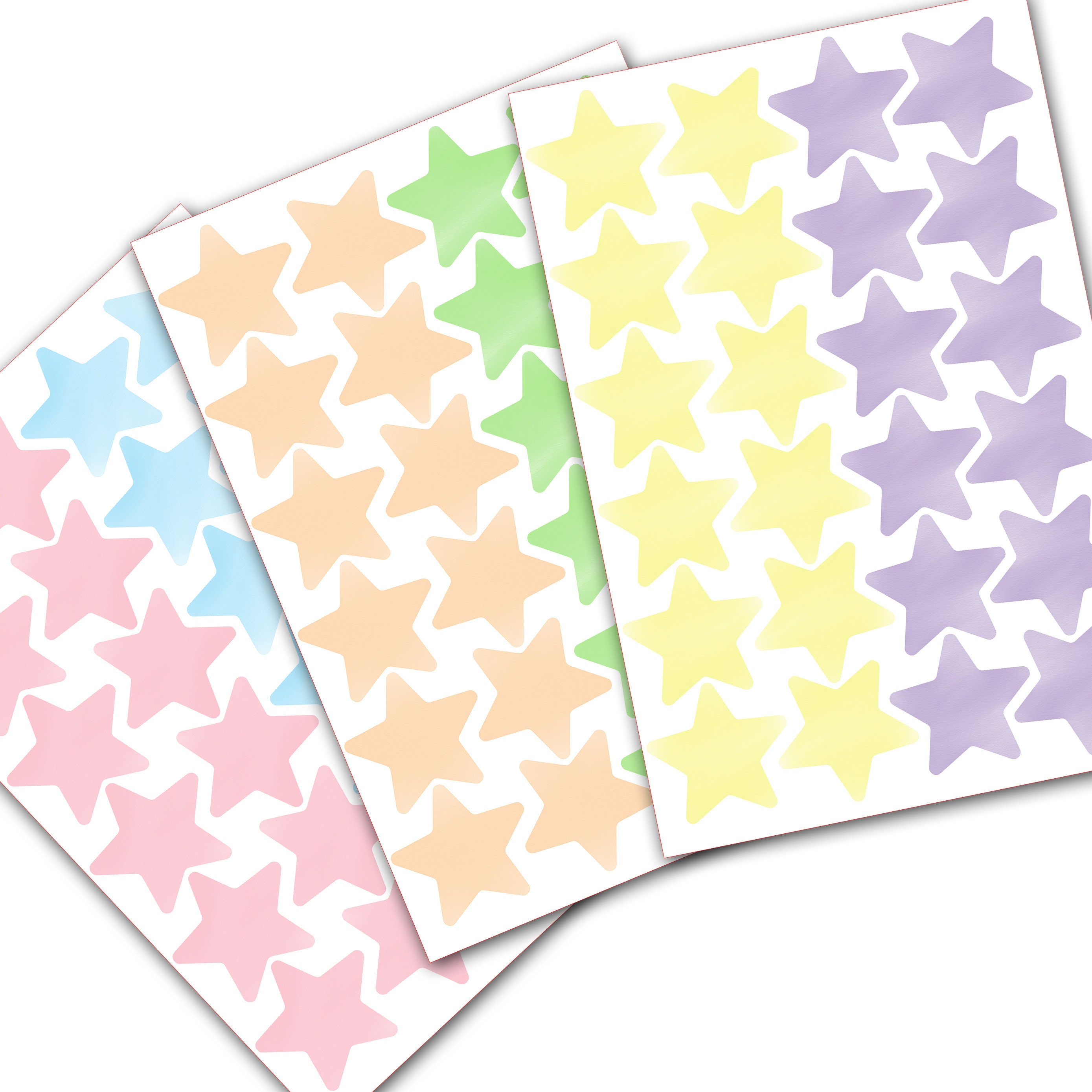 Rainbow Stars Wall Decals Pastel Girl Room Stickers Rainbow | Etsy