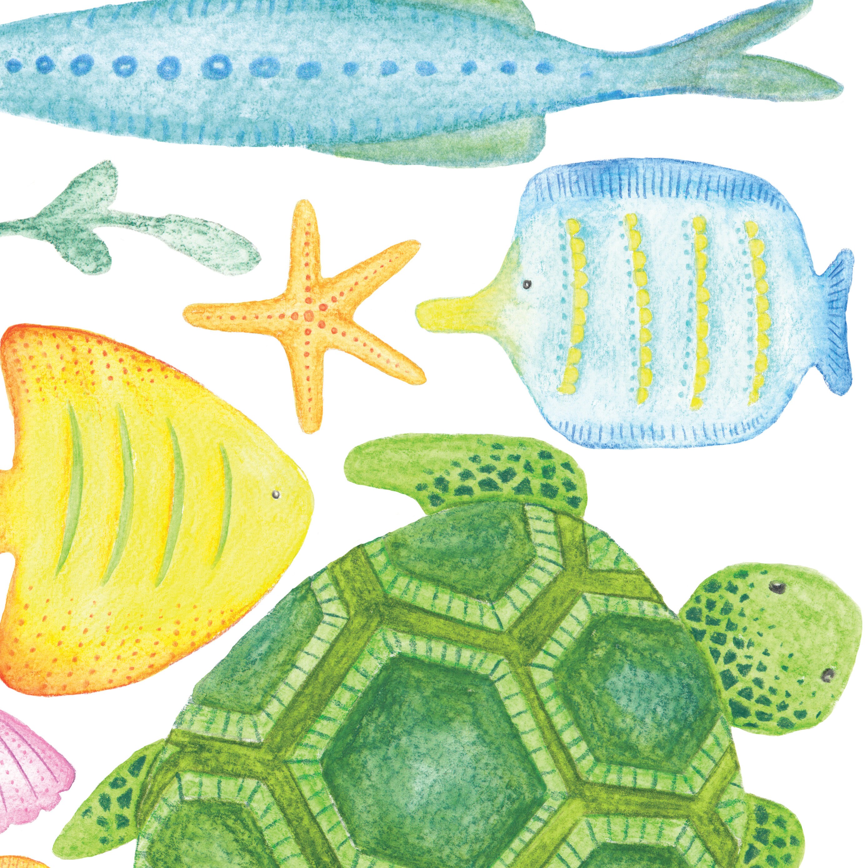 Cute Underwater Lfe Wall Decals Sea Animals Wall Stickers Etsy
