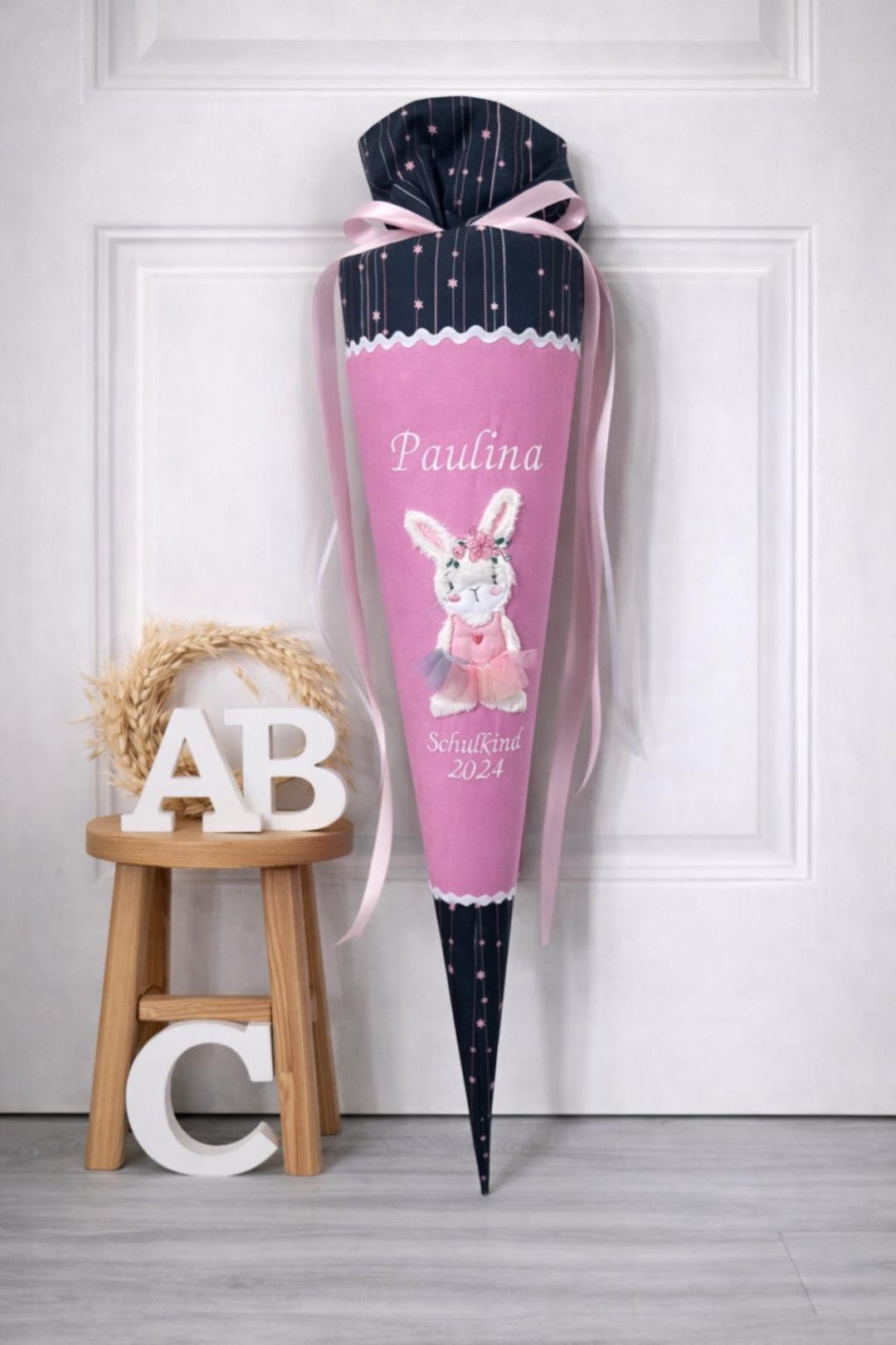 Designer Schultüte / Zuckertüte ,Herze ,Glitzer,Strass,Perlen Neu