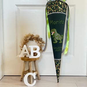School cone sugar cone fabric dino dinosaur T Rex 3 D matching the school bag school enrollment boy 70 cm