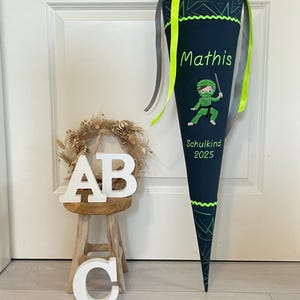 Schultüte Zuckertüte  Stoff  Ninja passend  zum Schulranzen Junge 70 cm
