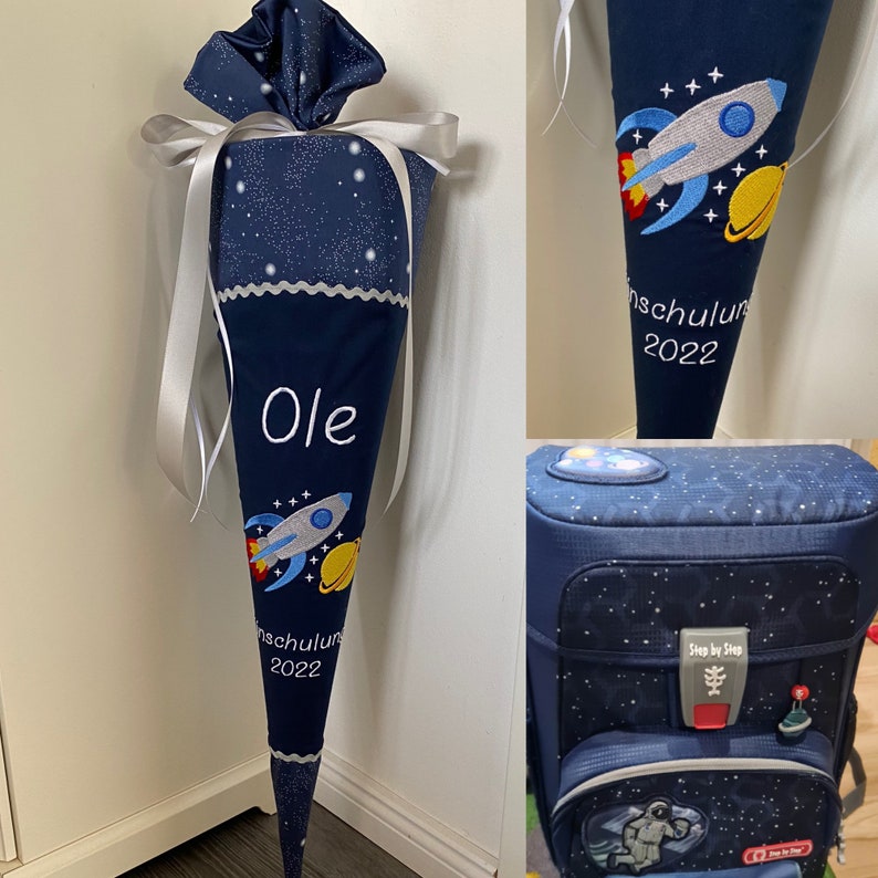 Schultüte Stoff Rakete Weltall passend zum Step by Step Etsy.de