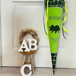 School cone sugar cone fabric dinosaur Dino Triceratops matching the school bag school enrollment boy 70 cm
