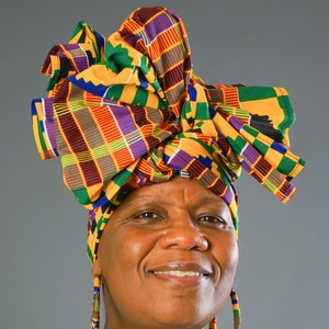 African Kente Head Wrap ONLY, African head wraps for women, Ankara head wraps, African scarves, Ankara scarves, African head bands - K3