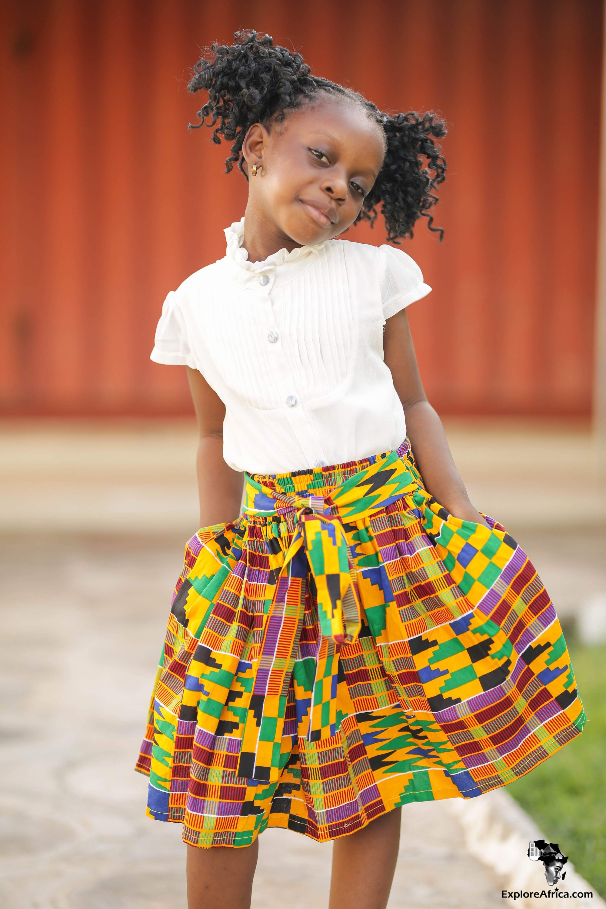 Africa Skirt for Girl Girl Kente Skirt Dashiki Skirt for Etsy