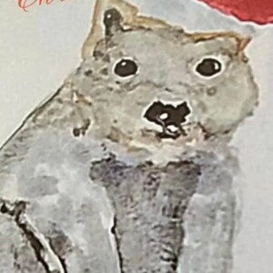 Christmas Wombat, native animal, wombat,watercolour,original,art, Australiana,Christmas