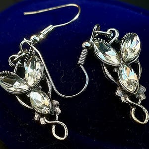Arwen Evenstar Earrings: Crystal & Cubic Zirconia Elven Jewelry