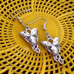 Arwen Evenstar Earrings: Crystal & Cubic Zirconia Elven Jewelry