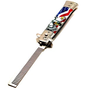 hair comb, beard care, comb knife with stabilizing blade.