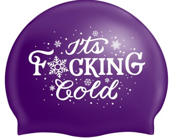 Sweary Swimhats available in  Purple, Pink or Blue