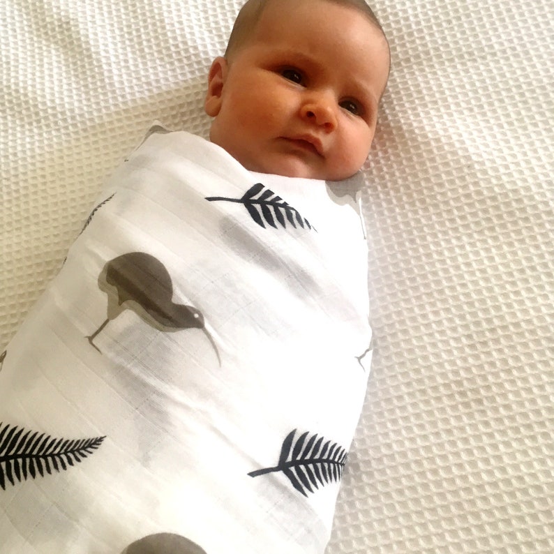 New Zealand Baby Muslin Bamboo Cotton Muslin Swaddle Kiwi & Etsy España