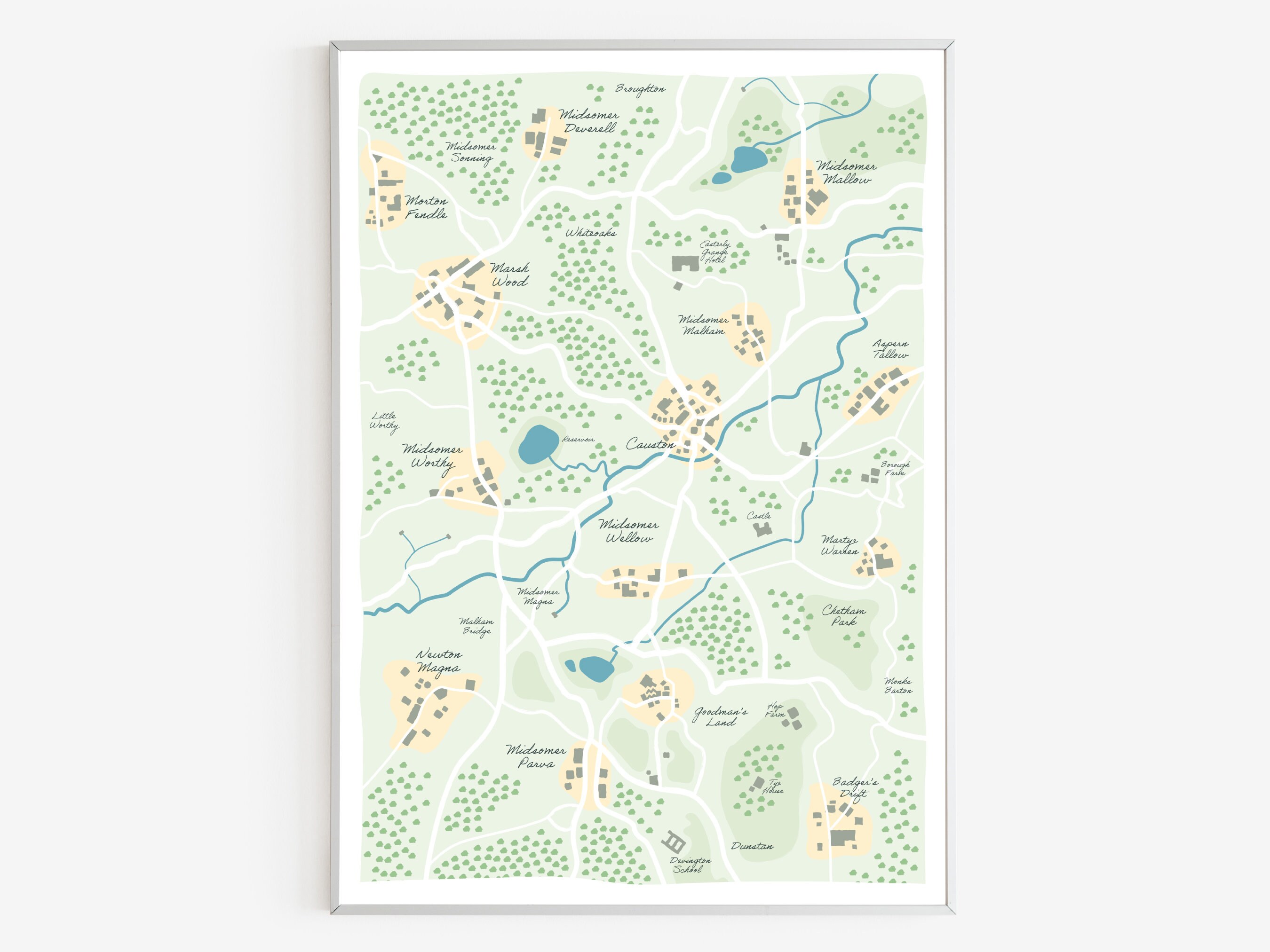 Midsomer Murders Location Map Poster Hochwertiger Druck - Etsy Schweiz