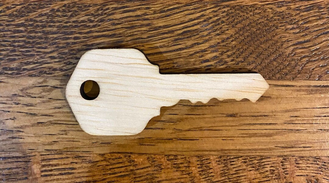 Laser Cut Key Blank, Blank Wooden Key, Key Sign, Realtor Sign, Laser