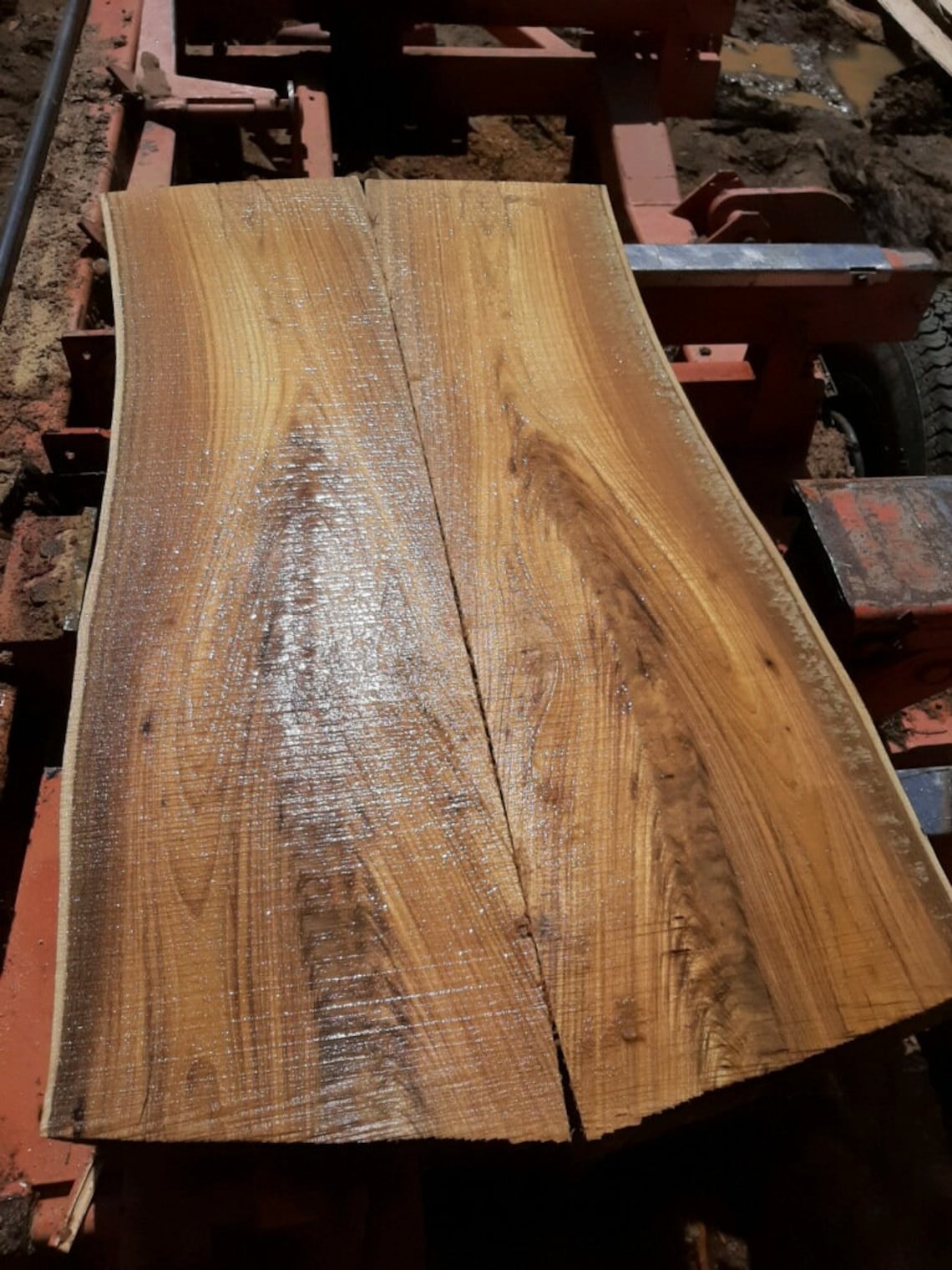 Black Locust Floating Shelf Book Matched Wood Planed Wood Etsy