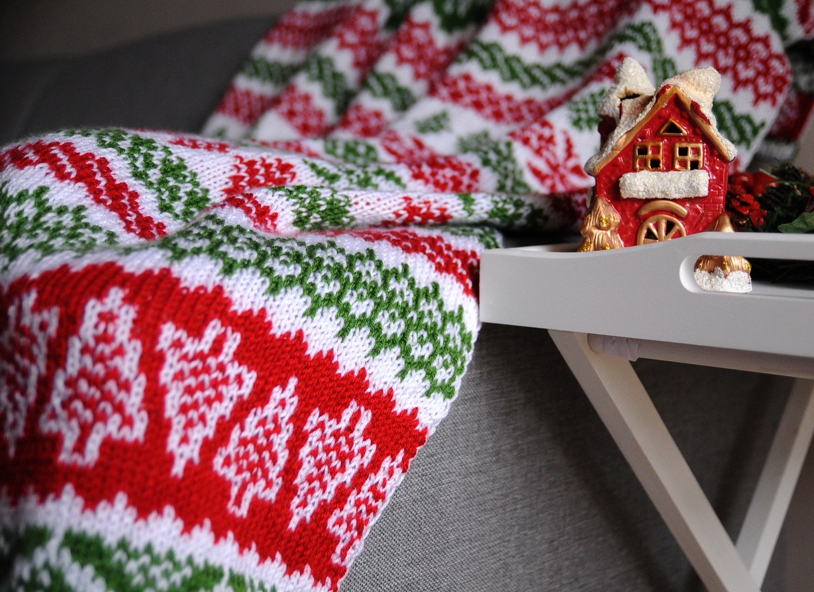 PATTERN Christmas Blanket Knitting Double Knitting Fair Isle - Etsy UK