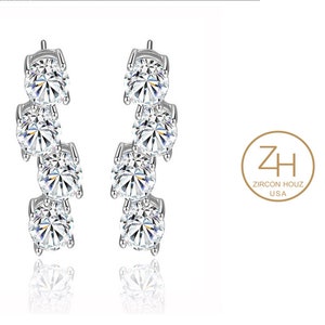 Sparkle filled cz earrings, cubic zirconia earrings, wedding jewelry, bridal jewelry, wedding earrings, bridal earrings