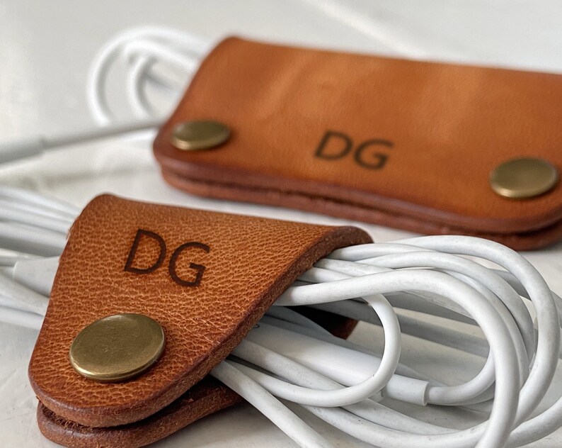 Leather Cable Organizer Earphone Wire Organizer Earpiece Etsy
