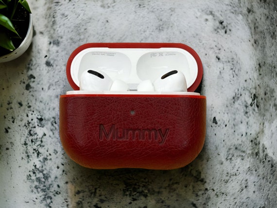 Personalised Apple Airpods PRO Case Cover in RED Christmas - Etsy