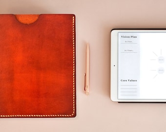 Handgemachtes Apple iPad PRO 11", Leder iPad Case - Personalisierte iPad Hüllen, Geschenk zum 3 Hochzeitstag, Geschenke personalisiert