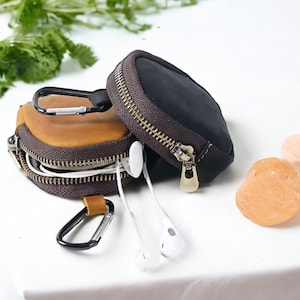 Handgefertigte Leder Geldbörse, Mini Münze Beutel, Accessoires für Hunde, Kleingeld Brieftasche, personalisierte Münze Tasche, Geschenk für Studenten