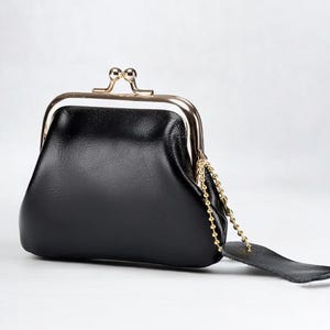 Mini pochette en cuir vintage, mini sac à main à fermoir solide, cadeaux en cuir vintage personnalisés, mini portefeuille rétro, cadeau personnalisé pour maman