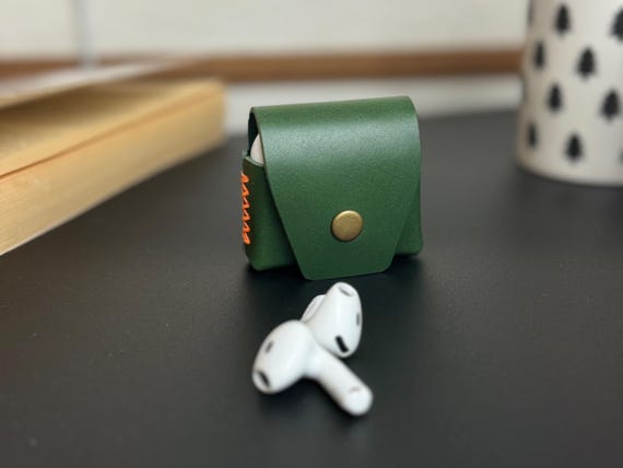 Personalised Leather AirPods 4 Case, Hand Stitched