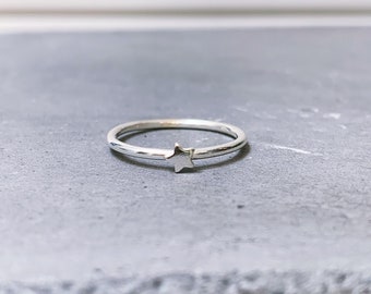 Sterling silver mini star ring