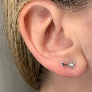 Sterling silver arrow design studs