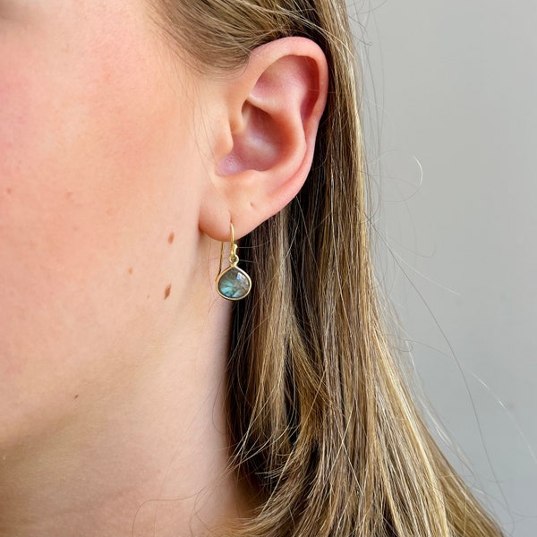 Petal Earrings Labradorite