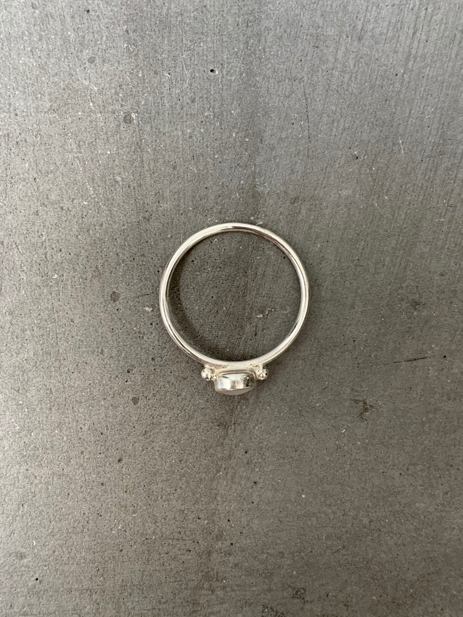 Sterling Silver Mini White Shell Ring - Etsy