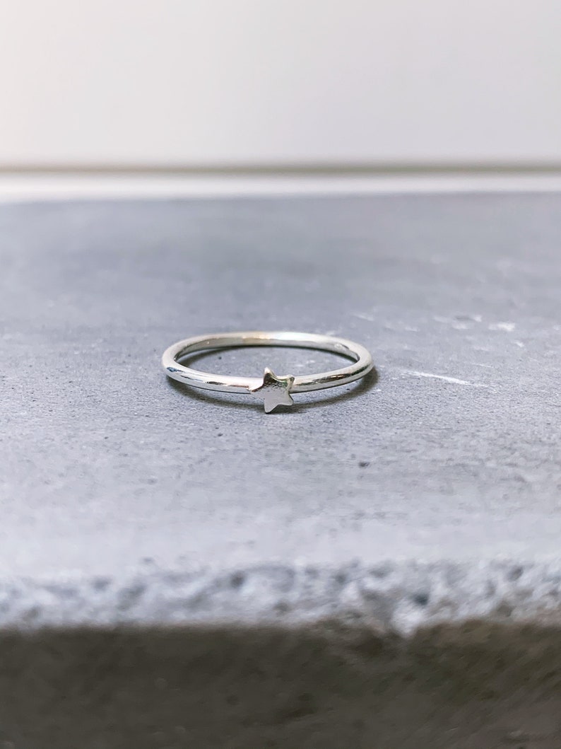 Sterling silver mini star ring image 1