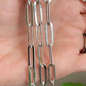 Sterling silver paperclip chain jumbo image 5