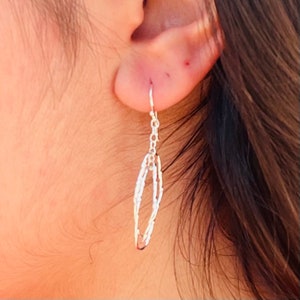 Sterling wire twist earrings