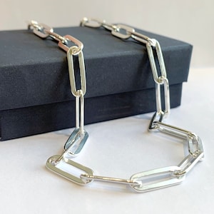 Sterling silver paperclip chain jumbo image 4