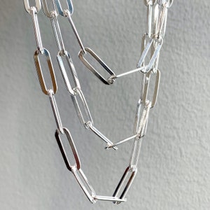 Sterling silver paperclip chain jumbo image 7