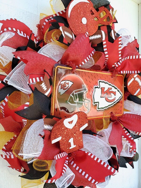 Kansas City Chiefs Football Wreath | Etsy