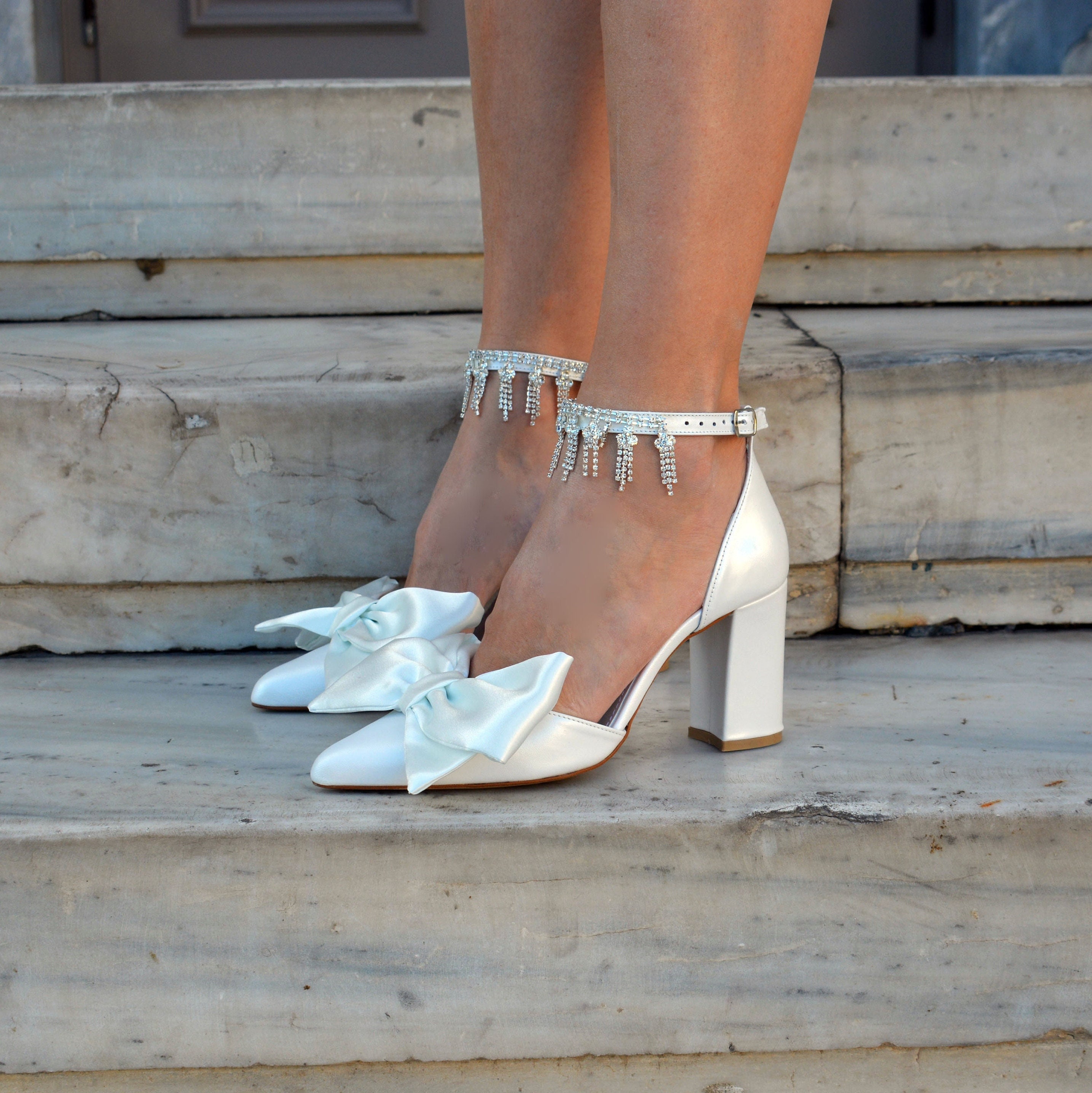 Celbreez White Wedding Shoes for Women Lace Heels Bridal Vintage... | eBay