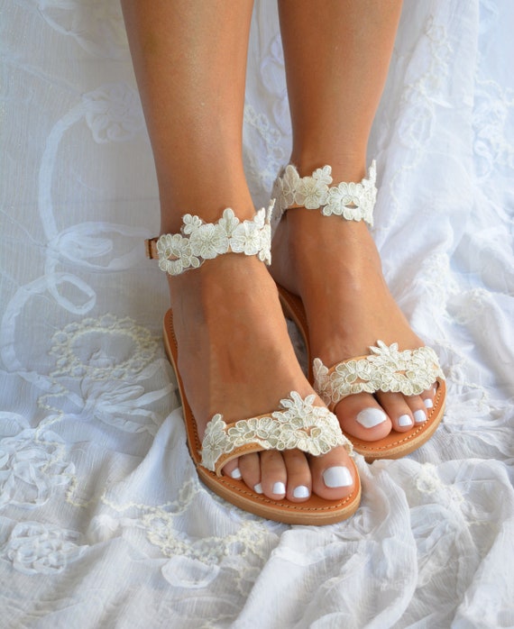 Wedding Lace sandals bridal sandals 