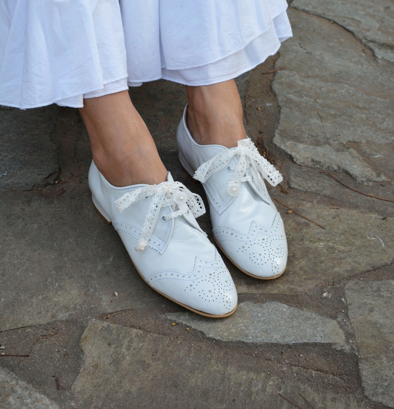 Wedding Oxford Shoes Bridal Oxford Shoes White Shoes for Etsy