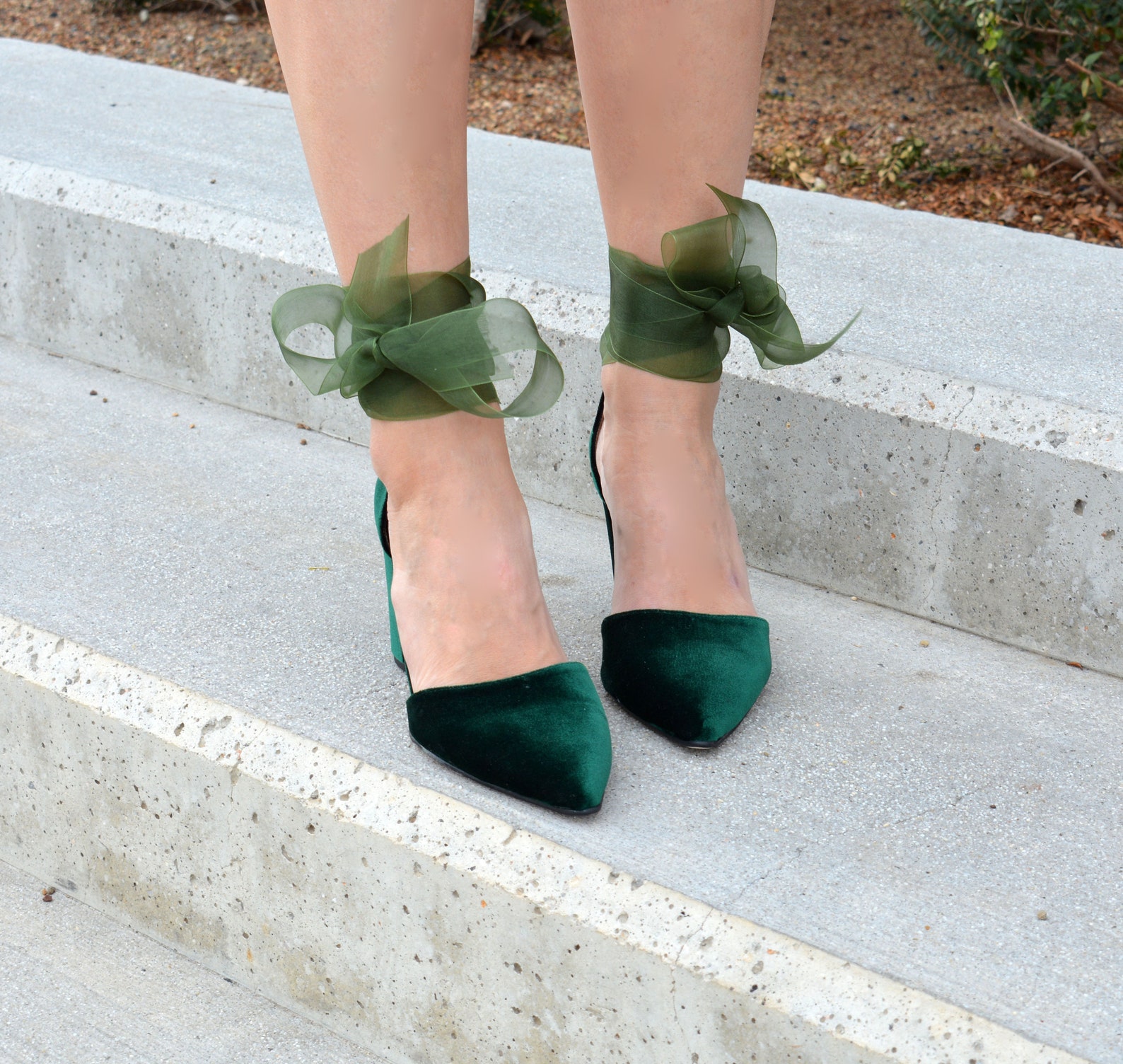 Dark Green Velvet Wedding Shoes/ Green Velvet Pumps/ Wedding Etsy